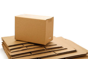 open cardboard box