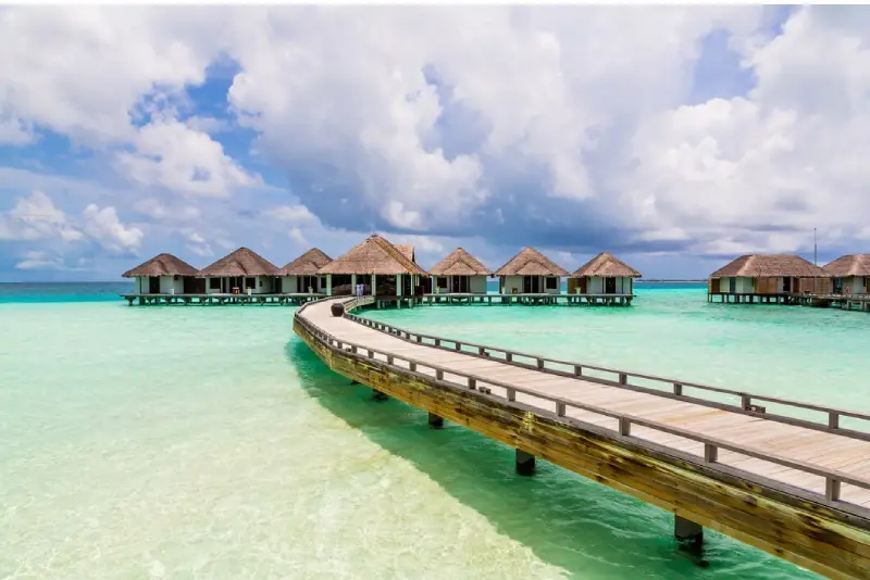 Maldives resort on water