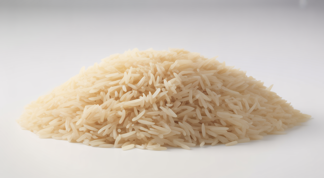 Close-up of uncooked extra long grain basmati rice