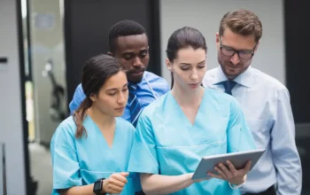 medical team discussing medical education