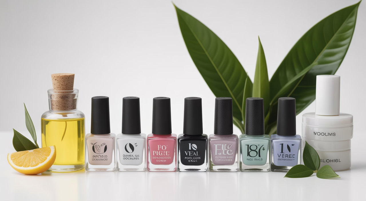 Client receiving an organic manicure at a non-toxic nail salon